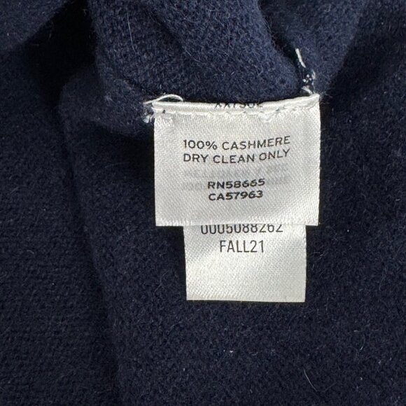 Nordstrom 100% Cashmere Navy Blue V Neck Lightweight Sweater Men's Large Preppy - Picture 9 of 12